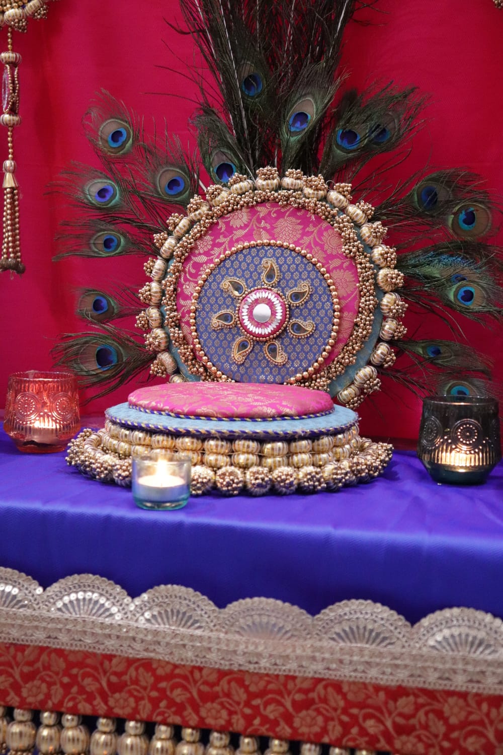 Morni Thangat Kare – Peacock Theme Temple Decor Set
