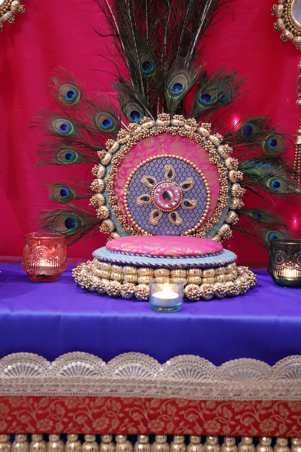 Morni Thangat Kare – Peacock Theme Temple Decor Set