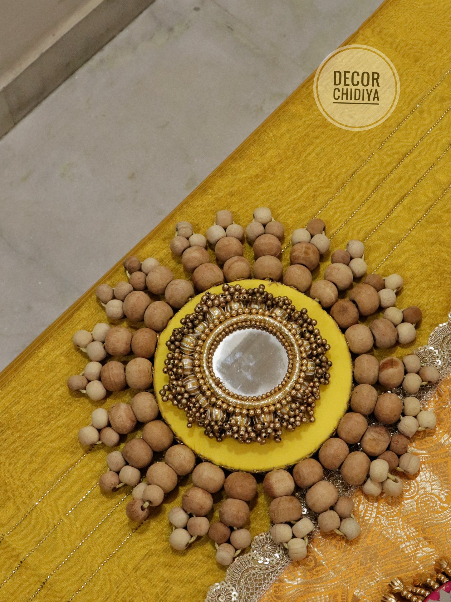 Abha – Haldi and Table Decor Set in Yellow & Pink | Indian Festive Tablescape Styling Kit ( complete set - 21 pcs)