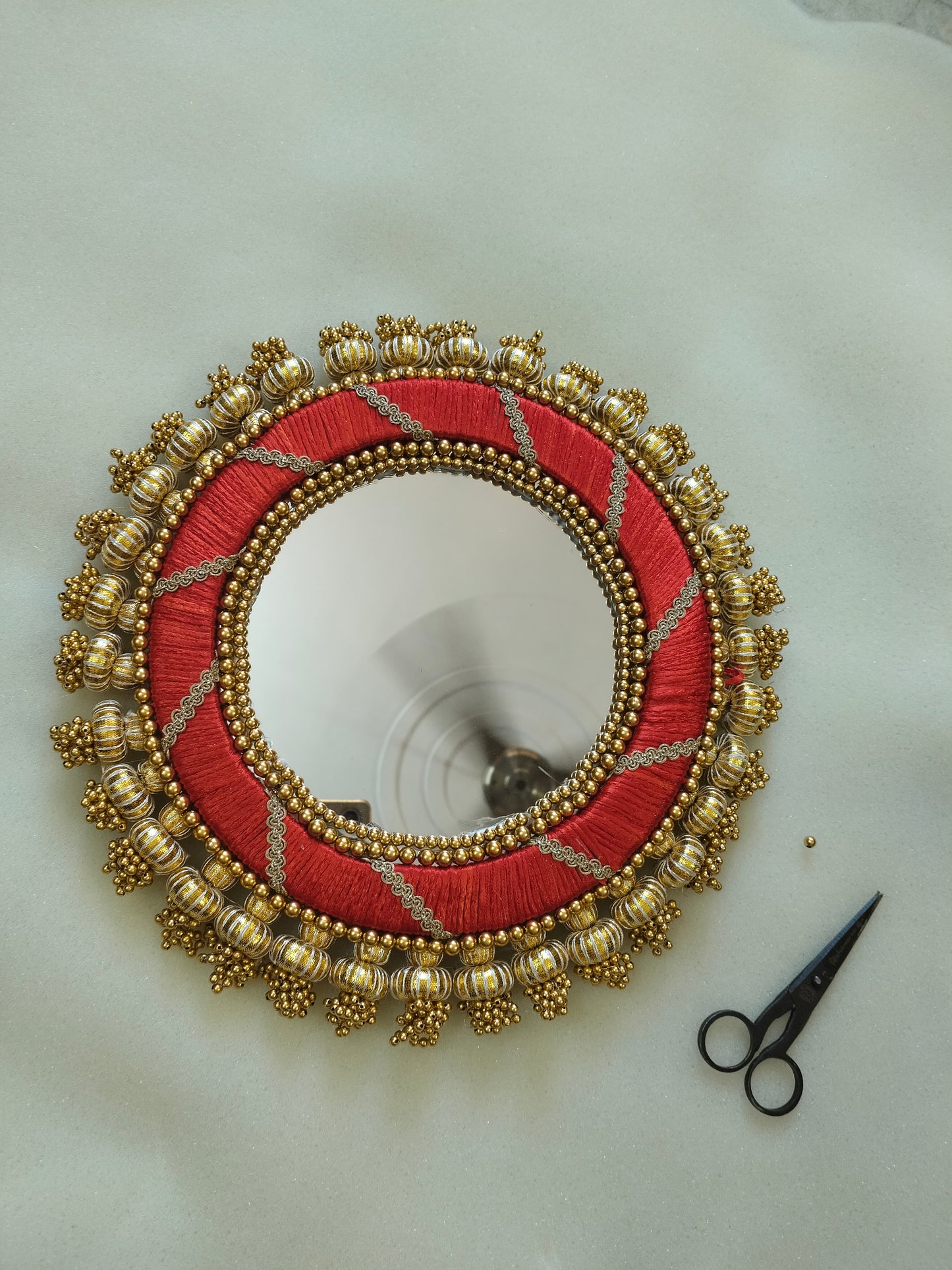 Laal Kalsi Placemat – Maroon & Gold Brocade Table Mat