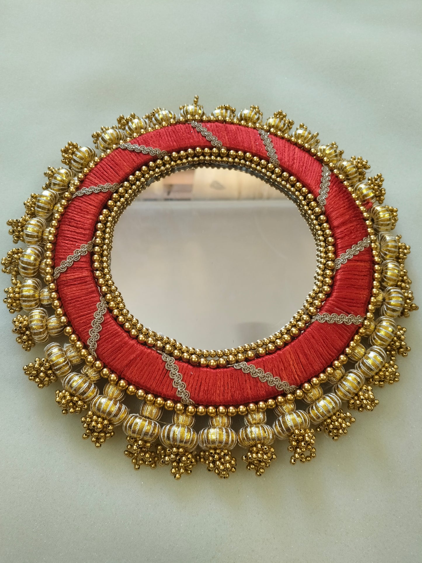 Laal Kalsi Placemat – Maroon & Gold Brocade Table Mat