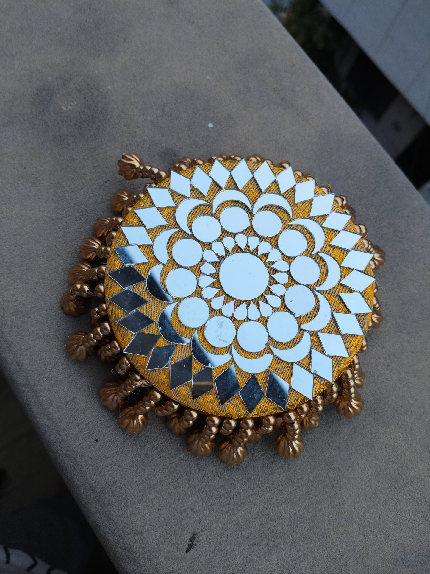 Mirrorwork mandala tealight holder - various sizes and colors