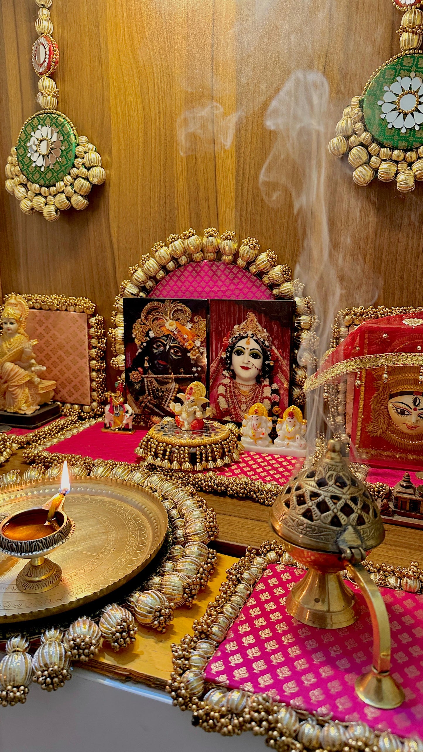 Roma _Roopaul x Decorchidiya – Full Mandir Decor Set (12 pcs, Mandir not included)