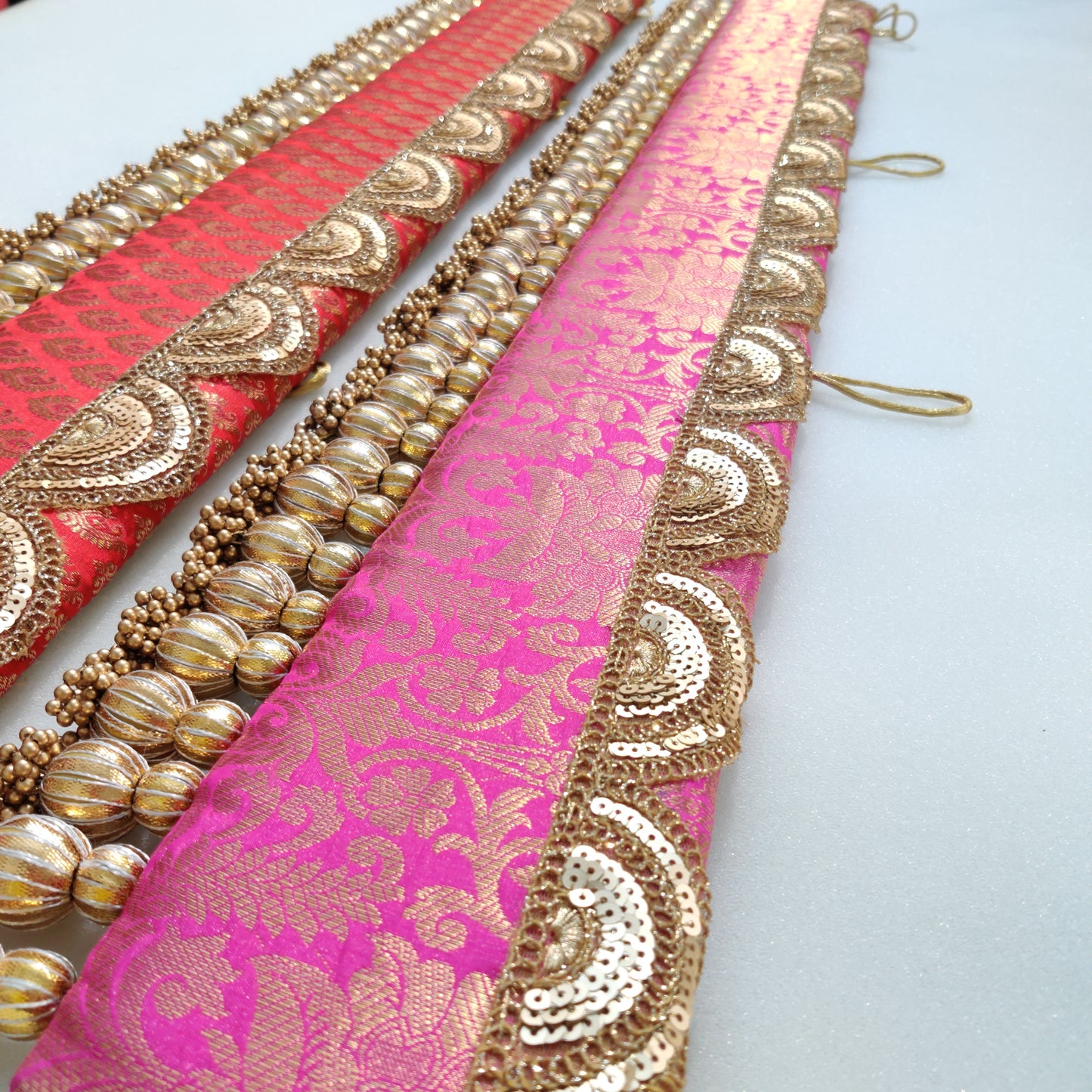 Vibrant Red and Pink Toran Combo: Decorative Doorway Toran Set