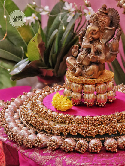 Kolam Katha – Pink Ganpati Table Decor Set (14 pcs)