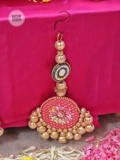Kolam Katha – Pink Ganpati Table Decor Set (14 pcs)