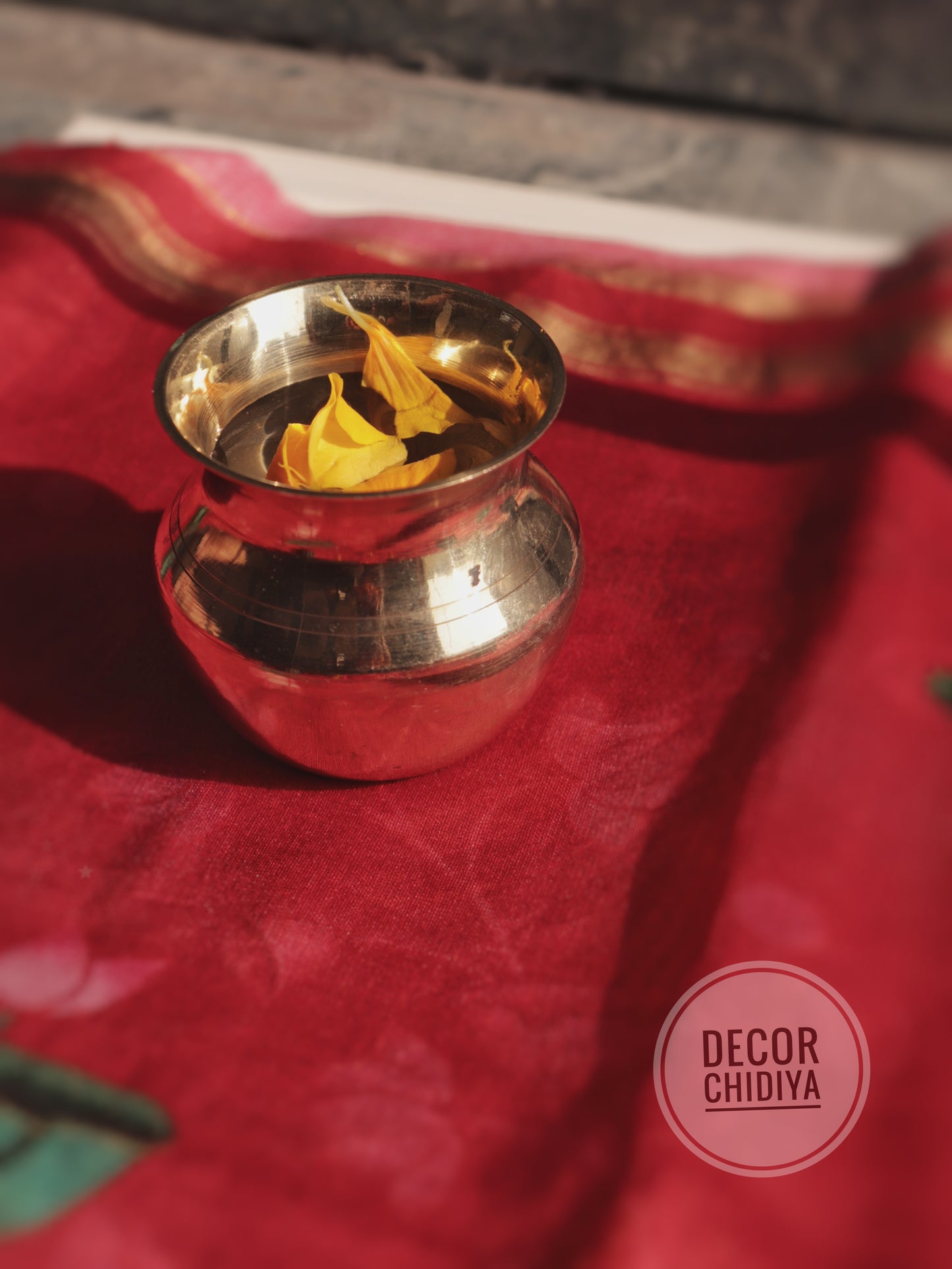 Pure Brass Pooja Thali Set – 12 Pc | Premium Puja Plate for Home Temple