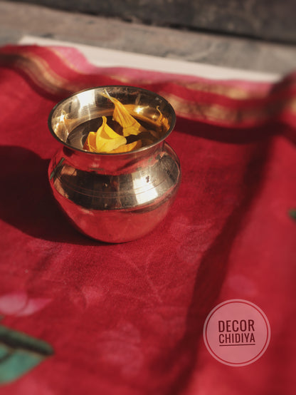 Pure Brass Pooja Thali Set – 12 Pc | Premium Puja Plate for Home Temple