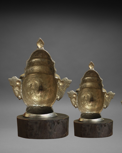 Brass Shiva And Gauri Mukhlingam Mask