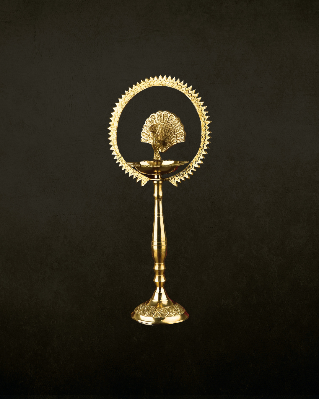 20 Inch Mor Kiran Style Brass Kerala Diya