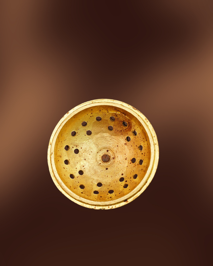 Antique Brass Lotus Dhoopdani | Handcarved Dhuna | Lotus-Shaped Incense Burner | Brass Dhoop Dani for Pooja & Home Decor