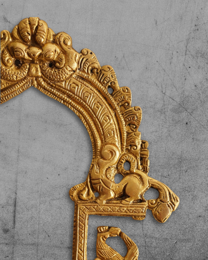 Antique Ashwa Prabhavalli | Handcarved Brass Temple Frame