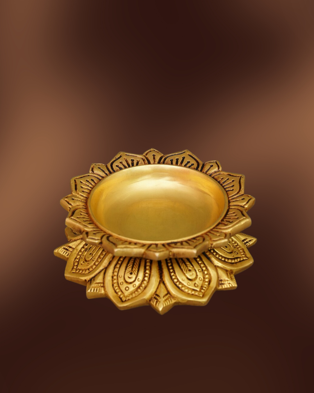 Antique Brass Lotus Dhoopdani | Handcarved Dhuna | Lotus-Shaped Incense Burner | Brass Dhoop Dani for Pooja & Home Decor
