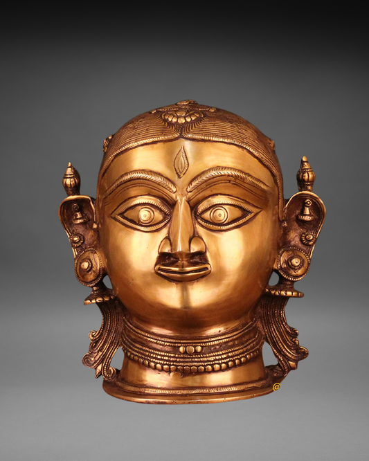 Brass Gauri Head/Mask 10"