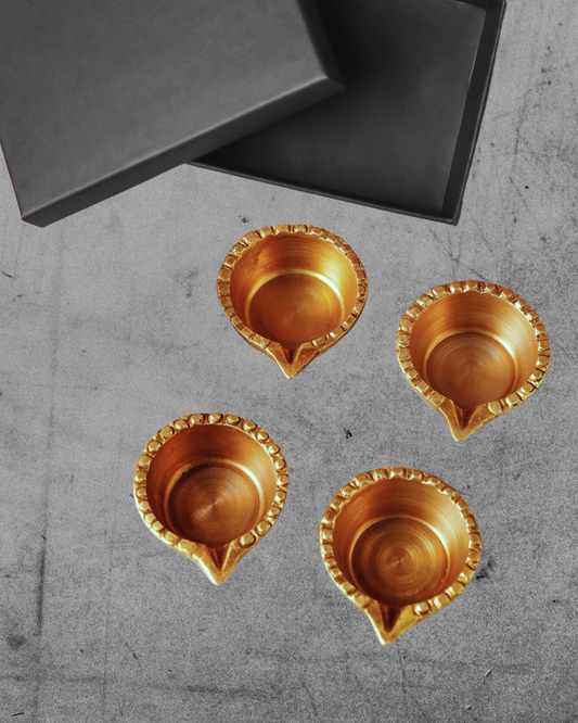 Handcrafted Brass Diya | Antique Finish Pooja Deepam