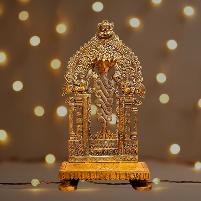 Antique Hand-Carved Singhasan (Brass)