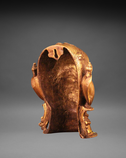 Brass Gauri Head/Mask 10"