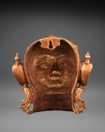 Brass Gauri Head/Mask 10"