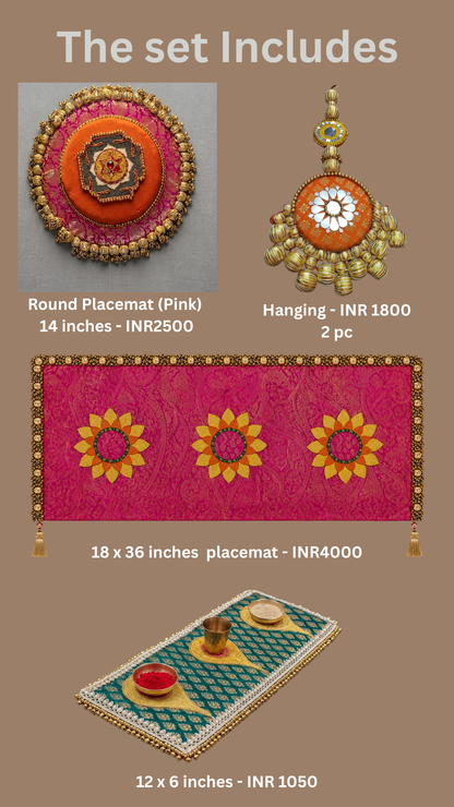 Ramna Home Rhythm x Decorchidiya Home Mandir Decor Set – Multi-Piece Festive & Floral Collection