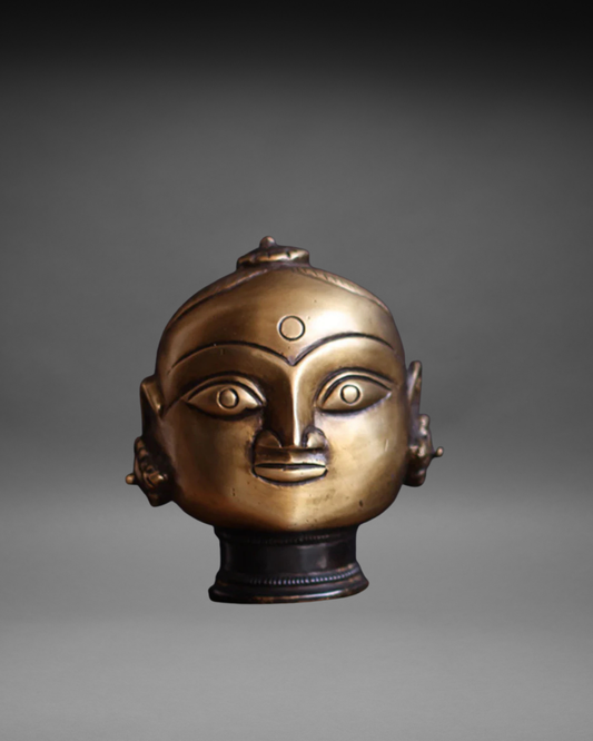 Brass Gauri Head Pair Large