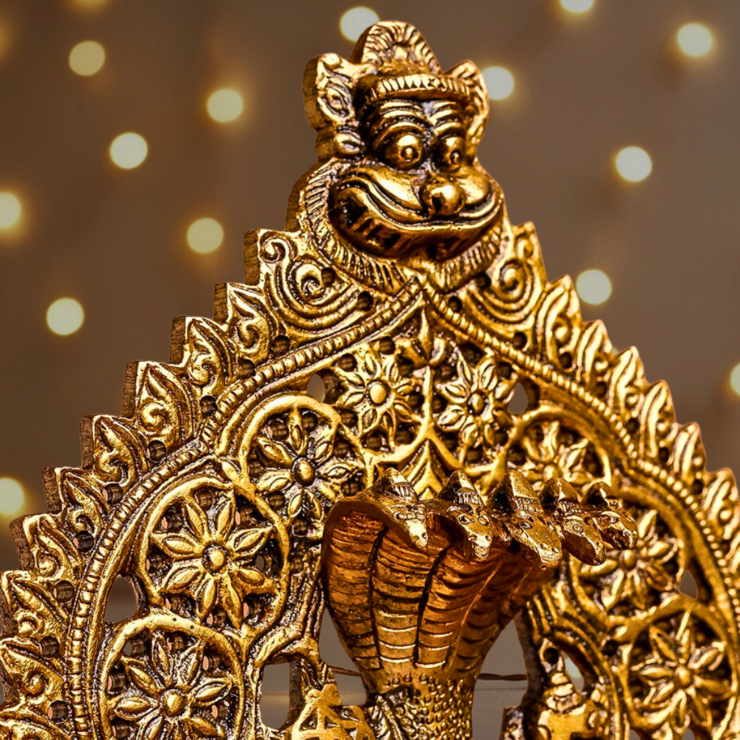 Antique Hand-Carved Singhasan (Brass)