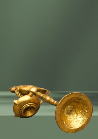 Handcrafted Brass Parrot Hanging Diya – Pair