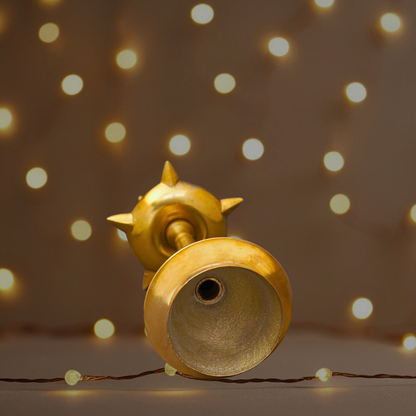 Antique Hand-Carved Peacock Lamp (Brass)