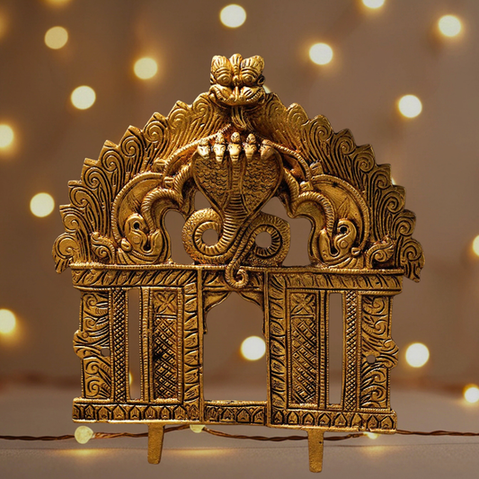 Antique Hand-Carved Naag Prabhavalli (Brass)