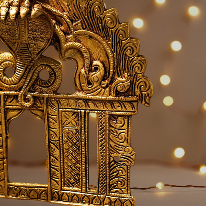 Antique Hand-Carved Naag Prabhavalli (Brass)