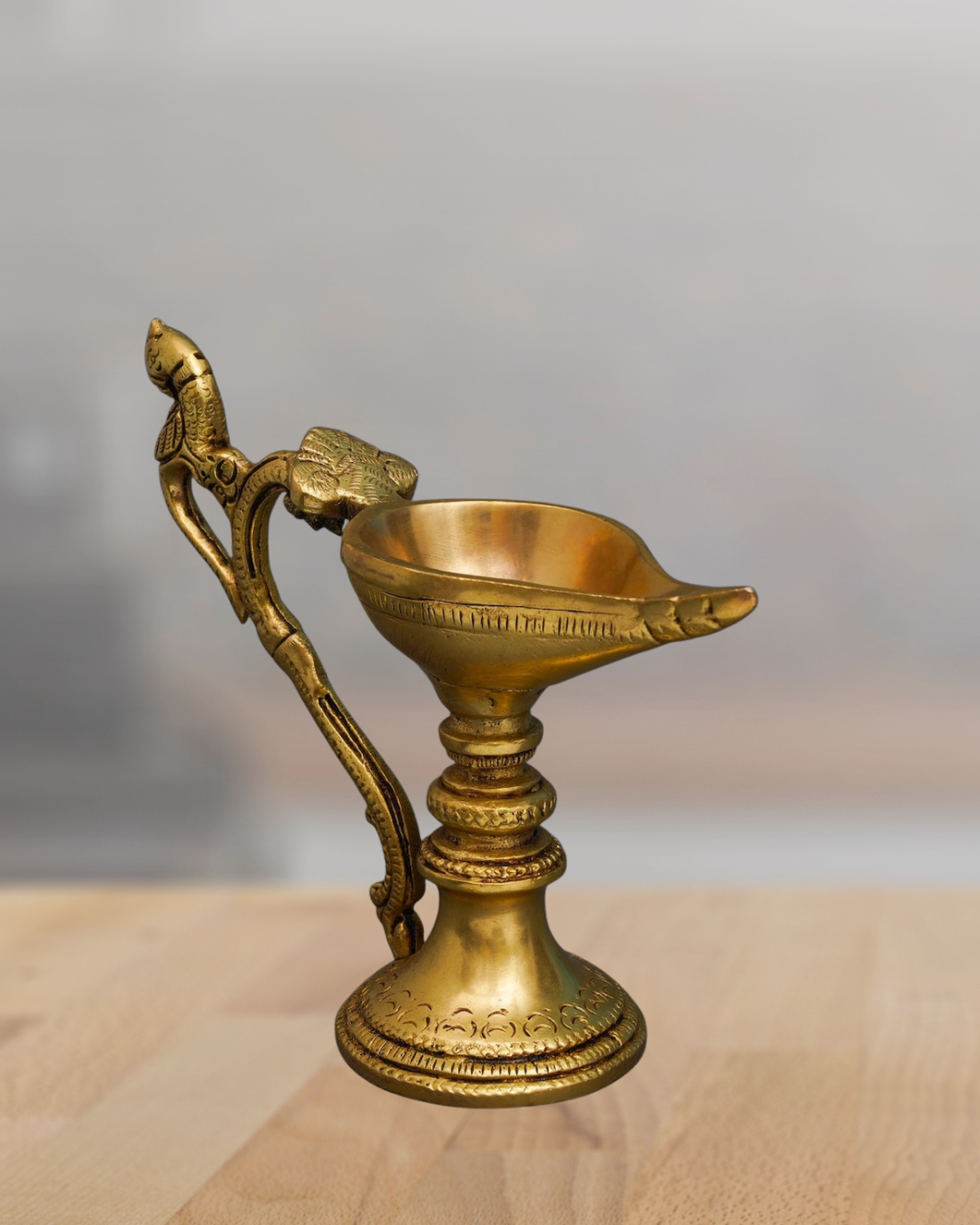 Antique Brass Diya | Handcrafted Brass Oil Lamp