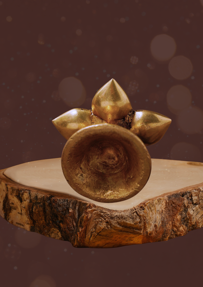 Panchmukhi Brass Deepak – Handcrafted Five-Face Diya