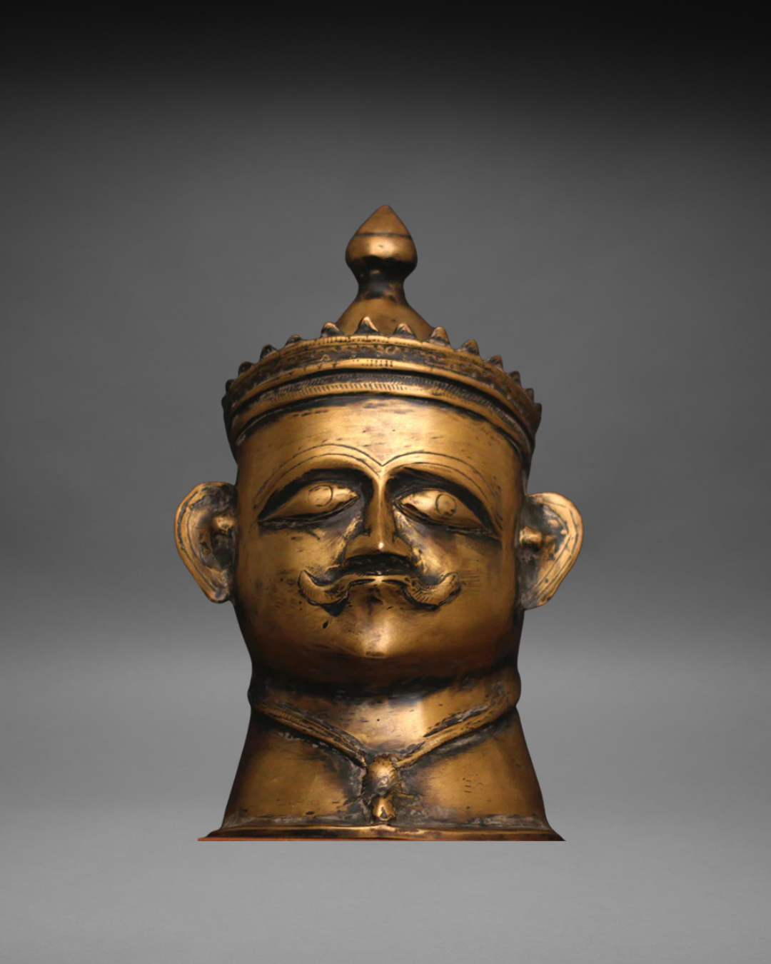 Brass Vintage Finish Shiva Mukhlingam Idol 14”