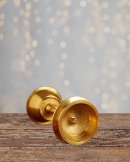 Antique Cup Brass Diya | Handcrafted Brass Oil Lamp | Traditional Deepak for Pooja & Home Decor