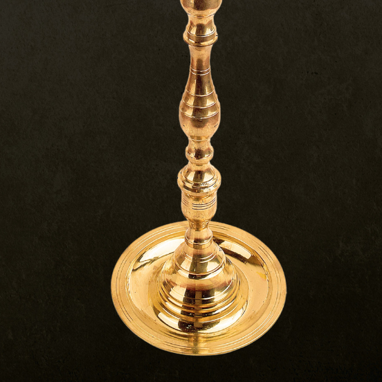 10 Inch Brass Peacock Kerala Diya