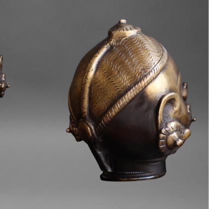 Brass Gauri Head Pair Large