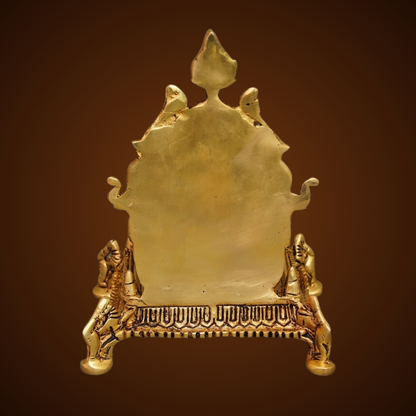 Antique Hand-Carved Parrot Singhasan (Brass)