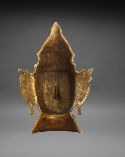 Brass Shiva Gauri Mukhlingam Mask 14"