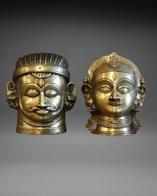 Brass Shiva -Gauri 12"-Full Head