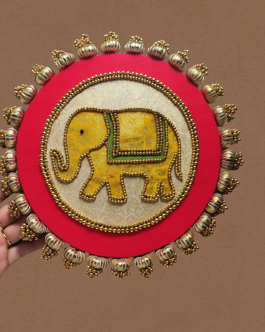 Hunar – Haathiraja elephant or Gaj - vibrant  | Handmade Banarasi Table Decor | Various Sizes