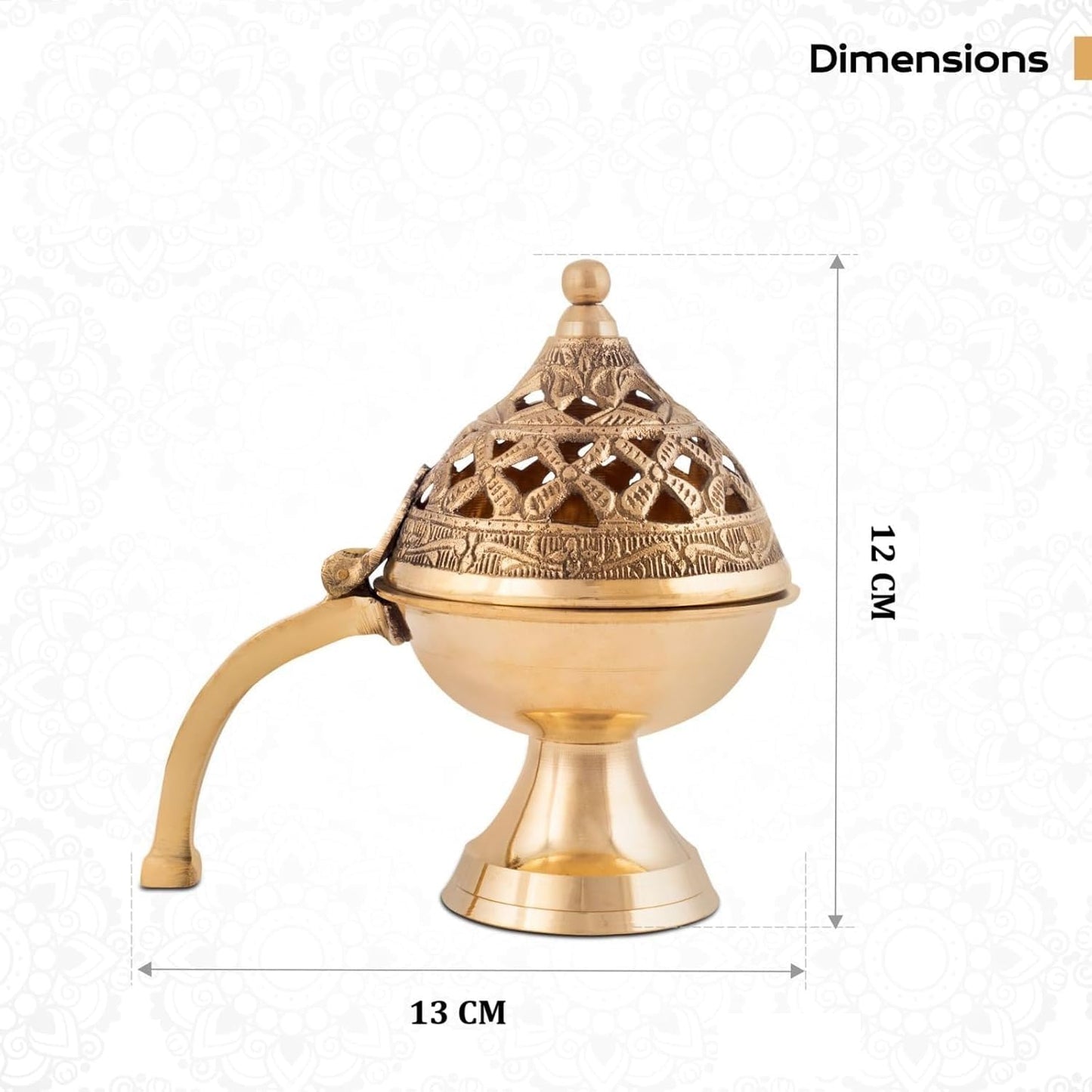 Handcrafted Brass Dome Dhoopdani | Sambrani & Dhoop Cone Burner
