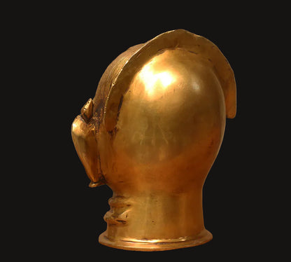 Brass Gauri Head/Mask 10"