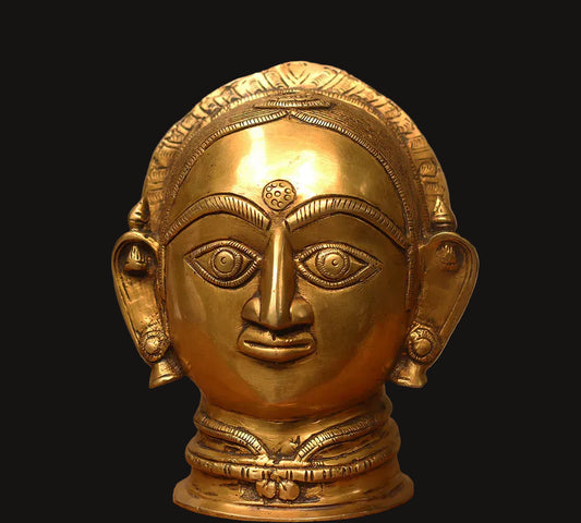 Brass Gauri Head/Mask 10"