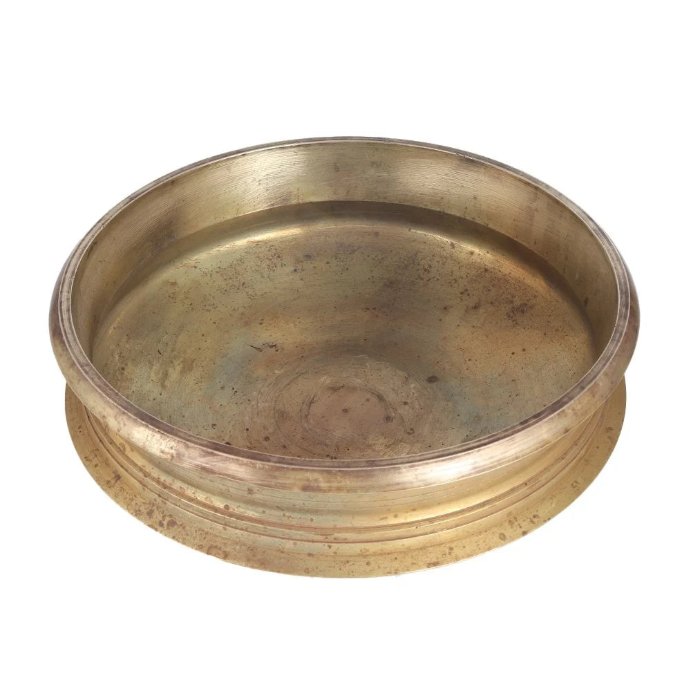 Traditional Brass Pooja Decor Set (11 Pieces) with Kirtimukh Prabhavalli & Gauri Mukh
