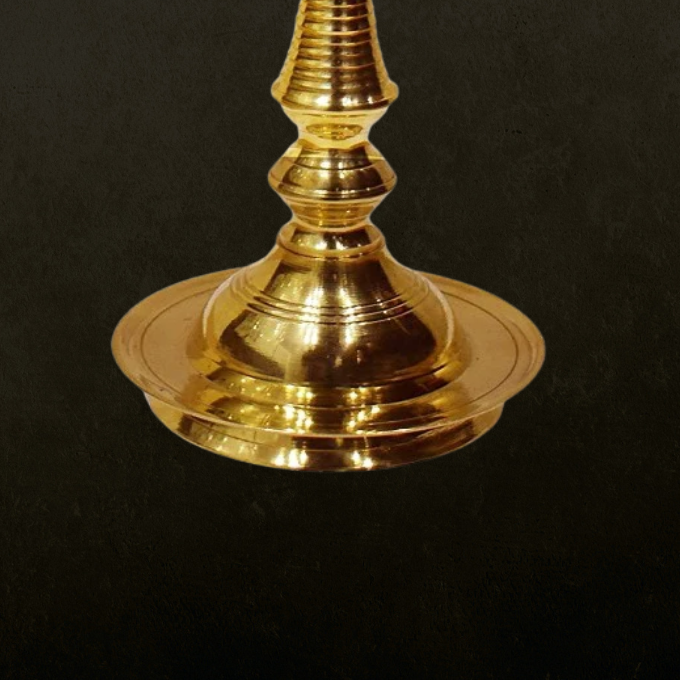 7-8 Inch Traditional Brass Kerala Diya