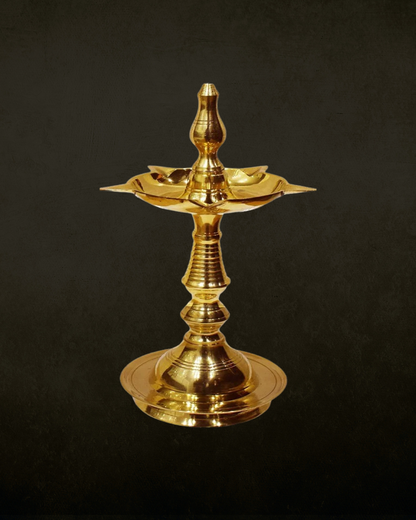 7-8 Inch Traditional Brass Kerala Diya
