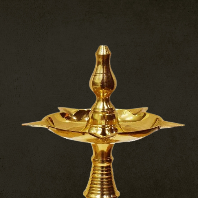 7-8 Inch Traditional Brass Kerala Diya
