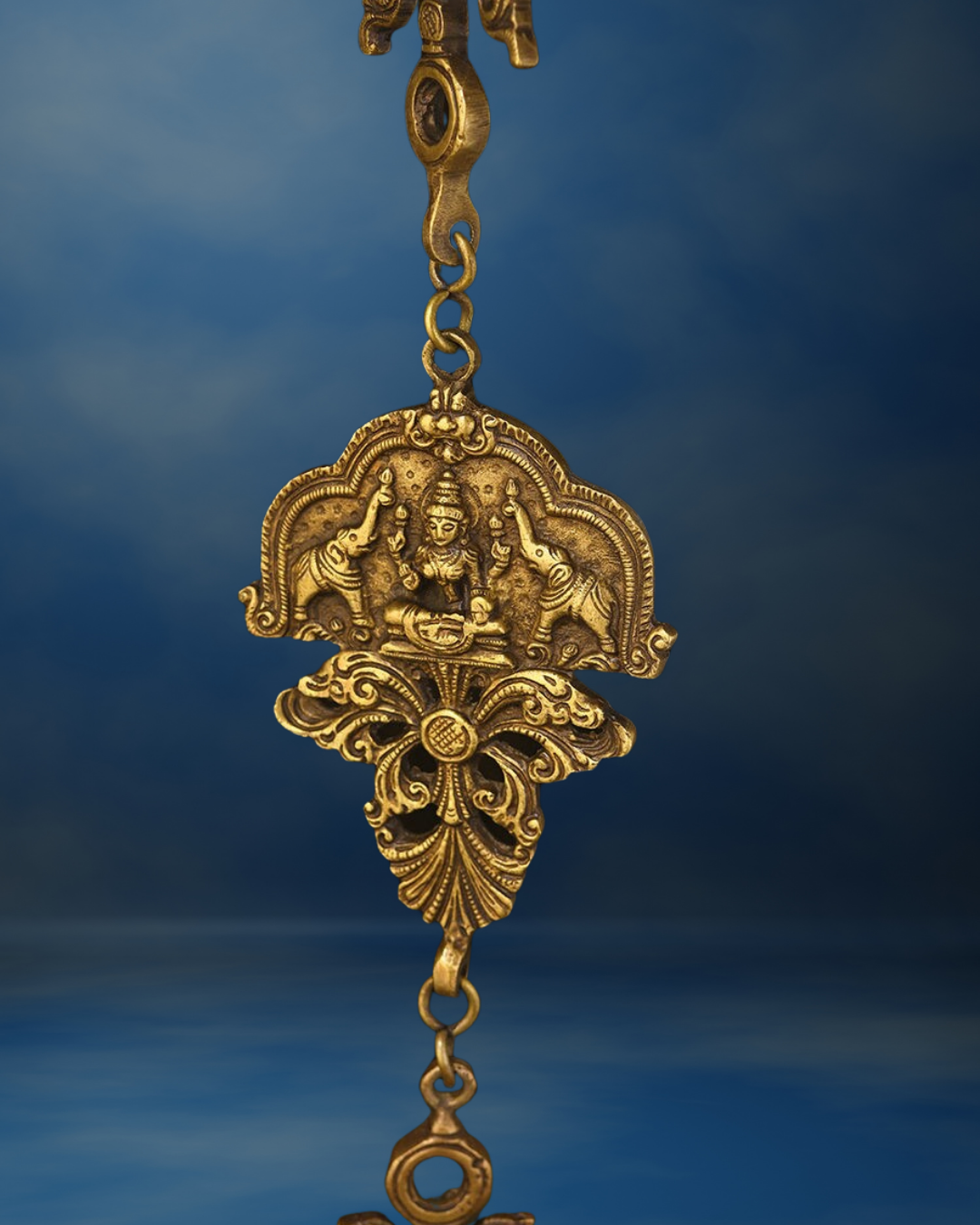 Antique Brass hanging diya  | Handcarved hanging Diya