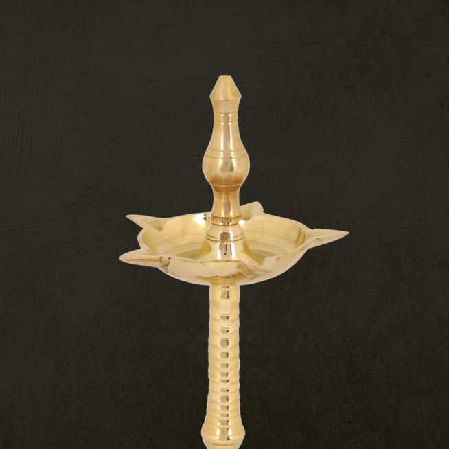 10 Inch Traditional Brass Kerala Diya
