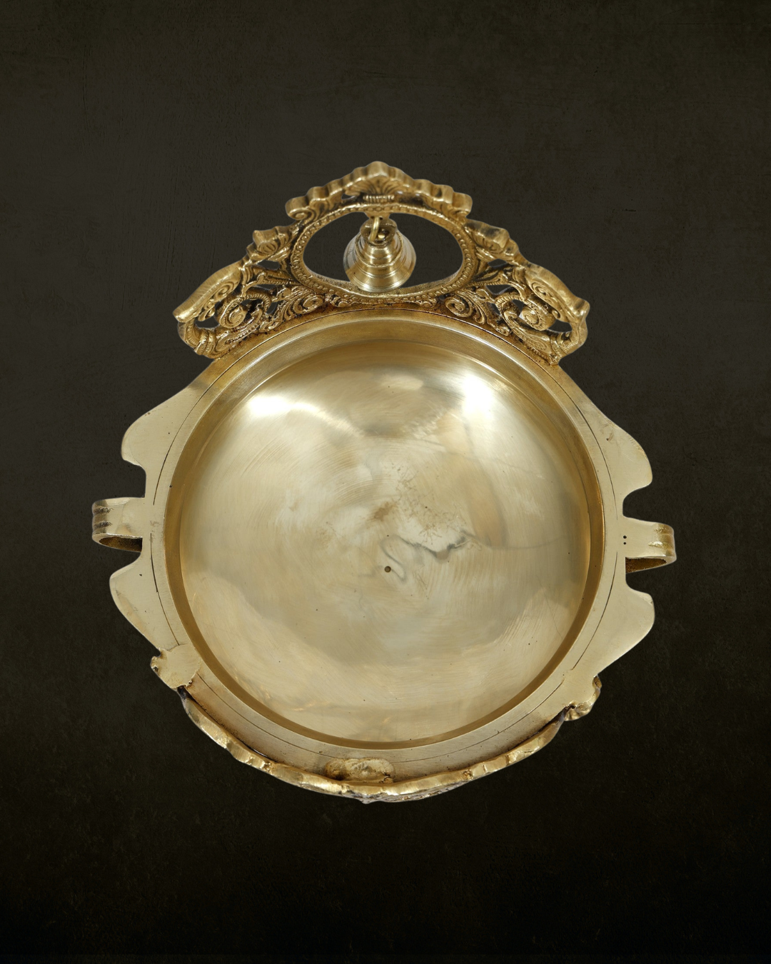 Brass Bell Ornate Urli for Pooja & Festive Decor | Traditional Handcrafted Brass Urli Bowl