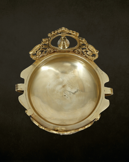 Brass Bell Ornate Urli for Pooja & Festive Decor | Traditional Handcrafted Brass Urli Bowl